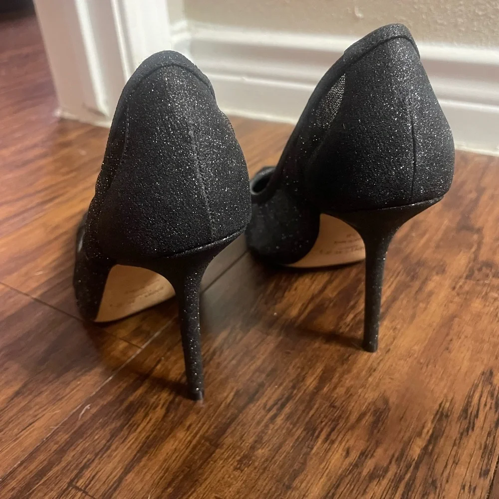 Jimmy Choo black glitter mesh love 38 - Picture 5 of 8